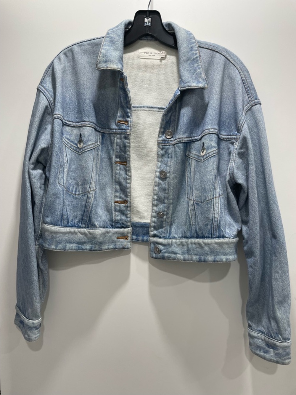 Rag & Bone Miramar Cropped Trucker Jacket M (soft sweatshirt material)